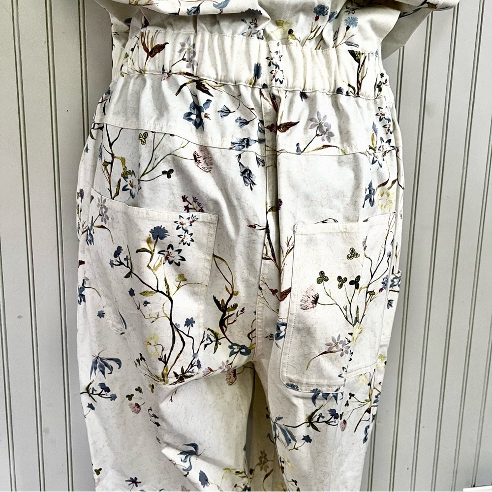Scotch & Soda White Floral Utility Jumpsuit Sleeveless NWOT - Picture 9 of 14